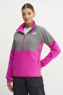 The North Face bluza sportowa Glacier Heavyweight kolor fioletowy wzorzysta NF0A89JB71O1 - Bluzy damskie - miniaturka - grafika 1