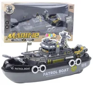 Samochody i pojazdy dla dzieci - DLA DZIECI ŁÓDŹ PATROLOWA ŚWIATŁA DŹWIĘKI RUCHOME ELEMENTY - miniaturka - grafika 1