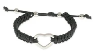 Bransoletki - Bransoletka Pleciona Z Sercem I Koralikami - miniaturka - grafika 1