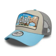 Czapki i chusty sportowe męskie - Czapka z daszkiem New Era 9FORTY Cabo Mexico License Plate Cream A-Frame Trucker - 60595298 - miniaturka - grafika 1