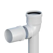 Akcesoria kominkowe - Kolano do systemów kominowych PP skręcane 87° DN80mm na podstawie L500mm z uszczelką [EPDM] ONNLINE - miniaturka - grafika 1