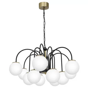 Luminex Cambridge 3201 lampa wisząca zwis 12x60W E14 czarny/złoty - Lampy sufitowe - miniaturka - grafika 1