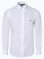 Koszule męskie - Polo Ralph Lauren Koszula męska Mężczyźni Slim Fit Bawełna biały jednolity button down, S - miniaturka - grafika 1