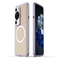 Etui i futerały do telefonów - Dla Huawei P60 / P60 Pro Etui na telefon PU Skóra + metalowa rama z osłoną obiektywu aparatu Silver Wielobarwny Style C Huawei P60 - miniaturka - grafika 1