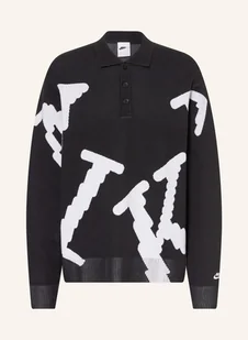 Nike Dzianinowa Koszulka Polo Club Rugby schwarz - Swetry męskie - miniaturka - grafika 1