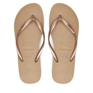 Klapki i japonki damskie - Japonki Havaianas 4000030.3581 Złoty - miniaturka - grafika 1
