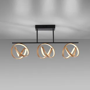 Paul Neuhaus Lampa sufitowa czarna ze złotymi 3 punktami z pilotem - Josip - Lampy sufitowe - miniaturka - grafika 4