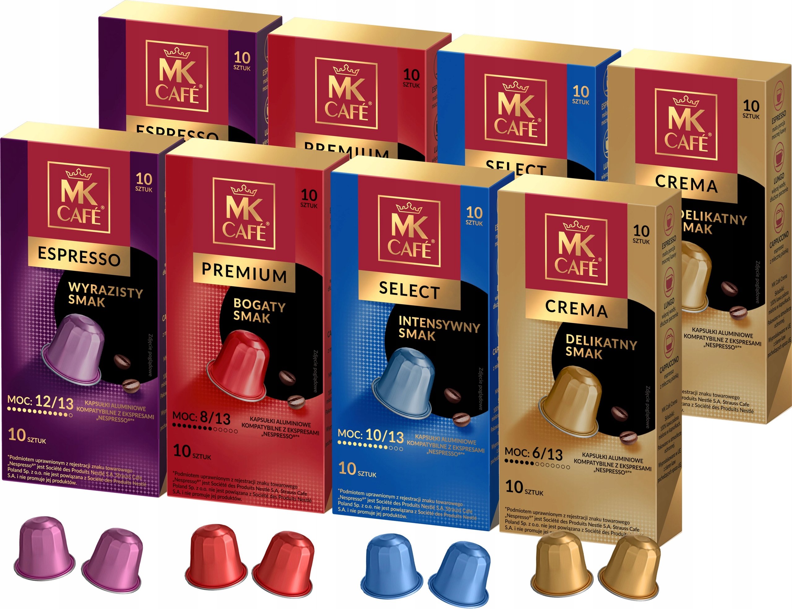 Kapsułki do Nespresso Mk Cafe Zestaw 8 x 10 sztuk