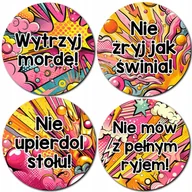Obrusy i serwetki - PODKŁADKA POD KUBEK ŚMIESZNY prezent dla dorosłych Z PRZEKLEŃSTWAMI 4 szt - miniaturka - grafika 1