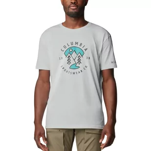 Męska koszulka Columbia Rapid Ridge™ Graphic Tee columbia grey heather - XL - Koszulki męskie - miniaturka - grafika 1