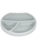 Sztućce dla dzieci - Kindsgut Talerzyk w kolorze szarym - 20,5 x 19 cm - miniaturka - grafika 1