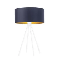 Lampy stojące - LYSNE, lampka nocna SIERRA GOLD, granatowy ze złotym wnętrzem - miniaturka - grafika 1