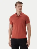 Koszulki męskie - Calvin Klein Polo LV04LF200G Pomarańczowy Slim Fit - miniaturka - grafika 1