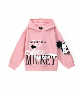 Bluzy dla dziewczynek - Bluza dziewczęca Mickey Original Marines róż - grafika 1