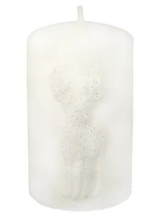 Artman Artman ARTMAN Boże Narodzenie Świeca ozdobna Jeleń biała walec średni 1szt 981223 - Oświetlenie świąteczne - miniaturka - grafika 1