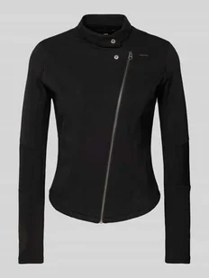 Kurtka w stylu Biker z aplikacją z logo - Kurtki damskie - miniaturka - grafika 1