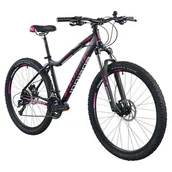 Rowery - Rower górski MTB INDIANA X-Pulser 3.7 D15 27.5 cala damski Czarno-fuksjowy - miniaturka - grafika 1