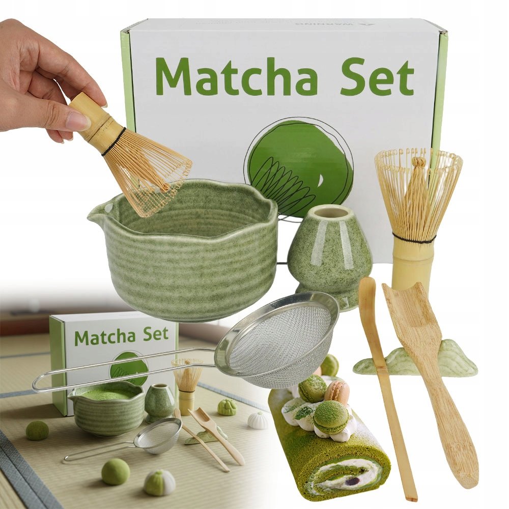 Zestaw Do Herbaty Matcha Zestaw Z Miotełką Chasen Bambusową Bambusa 7 Szt