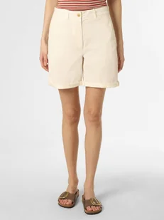 Tommy Hilfiger - Spodenki damskie, biały|beżowy - Spodnie sportowe damskie - miniaturka - grafika 1