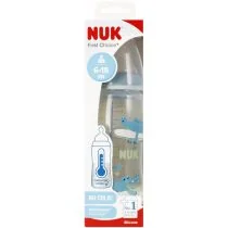 Nuk Butelka z wskaźnikiem temp. 6-18m First Choice 10216248 300 ml - Butelki dla niemowląt - miniaturka - grafika 1