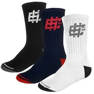 Majtki męskie - Długie skarpetki EXTREME HOBBY HASHTAG biało-granatowo-czarne - 3 pary-44-46 - miniaturka - grafika 1