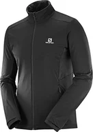 Kurtki męskie - Salomon Męska kurtka sportowa, AGILE WARM JKT M, poliester, czarny, rozmiar XS, L40378600 - miniaturka - grafika 1