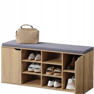 Szafka na buty z siedziskiem i pudełkami do przechowywania, wystrój drewna 103 x 30,5 x 48 cm - Szafki na buty - miniaturka - grafika 1