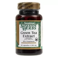 Witaminy i minerały - SWANSON Green Tea Extract, 500 mg, 60 kapsułek - miniaturka - grafika 1