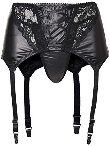 Cottelli Collection Plus Straps pasek i slipy, czarny, rozmiar XL