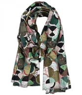 Apaszki i szaliki damskie - Ciepły stylowy szal szalik geometryczny wzór miękki gładki 180x75 cm - miniaturka - grafika 1