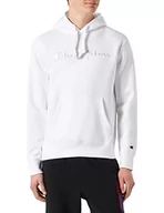 Bluzy męskie - Champion Męska bluza z kapturem Rochester 1919, z logo Fleece, biała, XXL, biały, XXL - miniaturka - grafika 1
