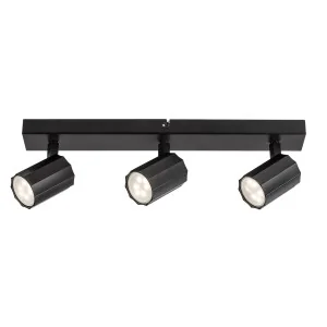 RABALUX 73025 Rogelio spot sufitowy matowa czarna GU10 3x MAX 5W  IP20 - Lampy sufitowe - miniaturka - grafika 1