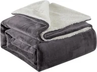 Koce - Lifewit Sherpa Koc Polarowy Narzuta, Szary, 127x152 cm, Miękki i Ciepły - miniaturka - grafika 1