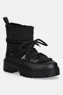 Śniegowce damskie - Tommy Hilfiger śniegowce REAL SHEARLING LACEUP damskie kolor czarny FW0FW08996 - miniaturka - grafika 1