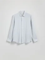 Koszule męskie - Reserved - Lniana koszula regular fit - jasnoniebieski - miniaturka - grafika 1