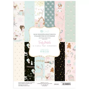 Blok Papierów Kreatywnych Z Elementami Do Wycinania Frosty Pastels, Dpcraft - Scrapbooking - miniaturka - grafika 1
