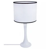 Lampy stojące - Biała skandynawska lampka nocna z abażurem S5-E57 - miniaturka - grafika 1