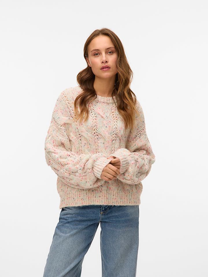Vero Moda Sweter w kolorze beżowym