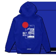 Odzież do sportów motorowych - Bluza z kapturem Mazda RX-7 niebieska-3XL - miniaturka - grafika 1