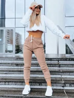 Spodnie damskie - Spodnie sztruksowe damskie MARIE kamelowe Dstreet UY1575-L/XL - miniaturka - grafika 1