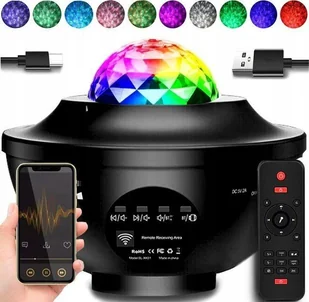 PROJEKTOR GWIAZD Z LAPKĄ LED I GŁOŚNIKIEM BLUETOOTH - Projektory dla dzieci - miniaturka - grafika 1