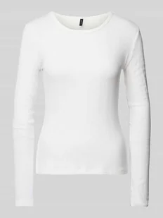 Bluzka z długim rękawem o kroju regular fit z czystej bawełny model ‘LISA’ - Bluzki damskie - miniaturka - grafika 1