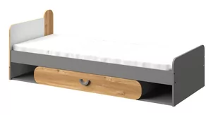 Łóżko Carini 11 80X195 Biały Brylantowy / Dąb Nash / Jasny Grafit - Łóżka - miniaturka - grafika 1