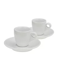 Filiżanki - Filiżanki do espresso ze spodkami, 2 szt., ceramika, 0,05 l, śred. 12 x 6,5 cm, białe kod: KE-12748 - miniaturka - grafika 1