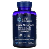 Witaminy i minerały - Life Extension - Super Omega-3 EPA / DHA z Lignanami Sezamowymi i Ekstraktem z Oliwek, 120 kapsułek miękkich - miniaturka - grafika 1