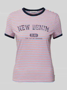 T-shirt z nadrukiem z logo i napisem - Koszulki i topy damskie - miniaturka - grafika 1