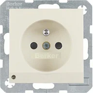 Gniazdka elektryczne - Hager Polo Gniazdo pojedyncze z/u LED krem połysk S.1 6765108982 6765108982 - miniaturka - grafika 1