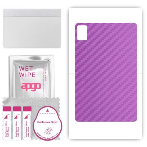 folia naklejka skórka strukturalna na TYŁ do HTC 101 Plus - Carbon Fioletowy - apgo SKINS