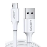 Kable USB - Ugreen USB do Micro USB QC 3.0 2.4A 0.5m biały - miniaturka - grafika 1