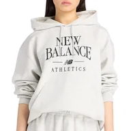 Bluzy sportowe damskie - Bluza damska New Balance WT61U6QSAHH - szara - miniaturka - grafika 1
